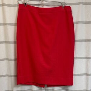 J. Crew Vibrant Red Pencil Skirt